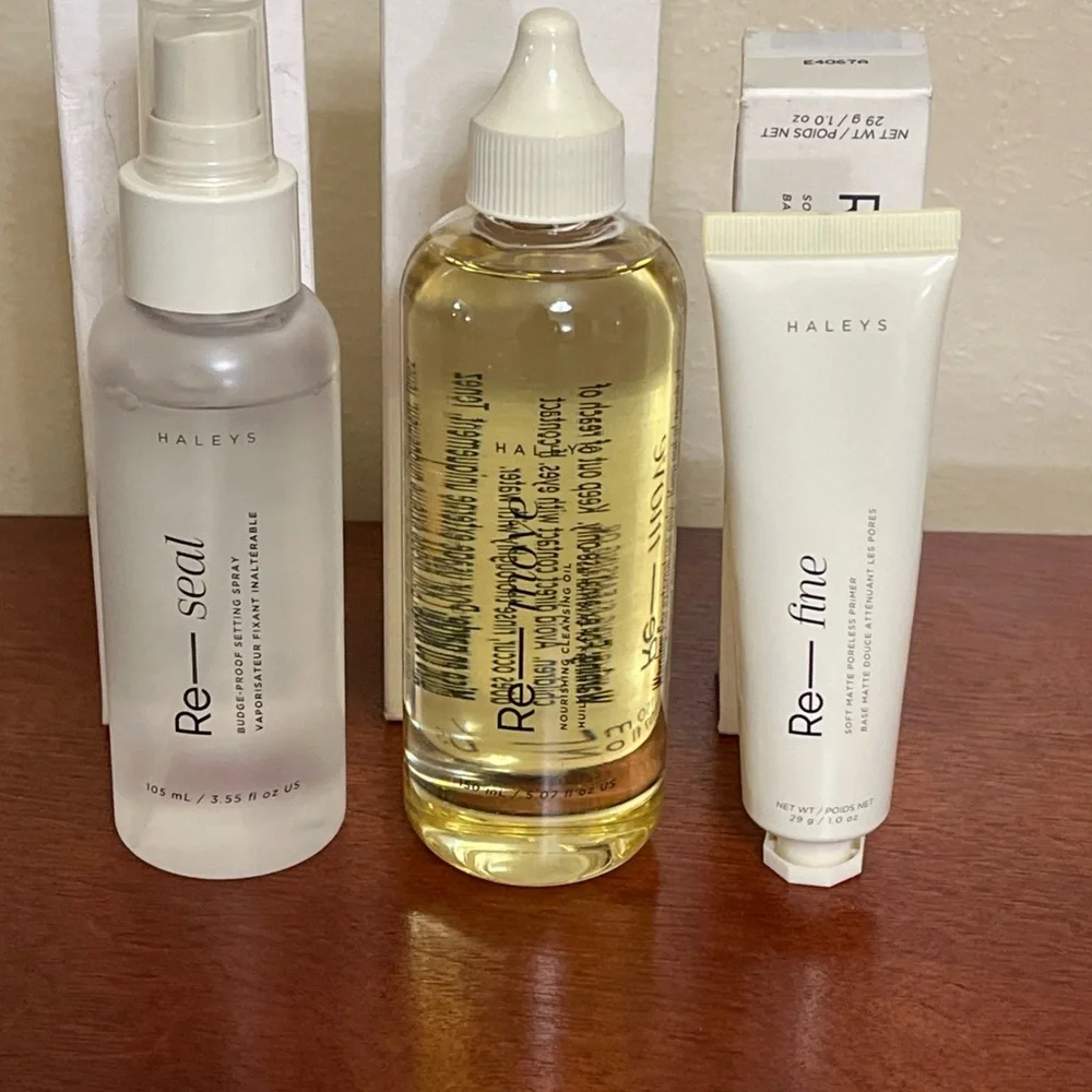 Haleys re- seal setting spray re-move cleansing oil re- fine primer lot bundle
